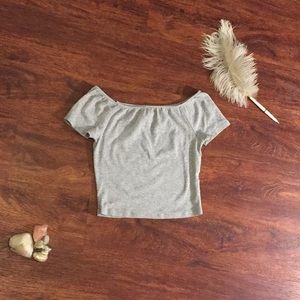 Gray forever 21 crop top